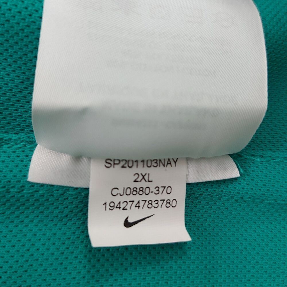 Nike Polo Shirt Mens XXL Green Tiger Woods Frank Masters Breathable Outdoor Golf - Picture 10 of 12